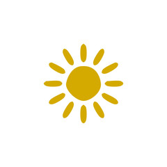 Doodle Sun, Hand Drawn Funny Icon