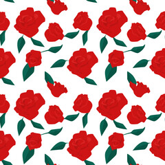 seamless pattern with the image of flowers and plants drawn with a calligraphic brush in the art nouveau and art nouveau style