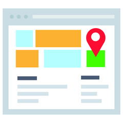 location webpage Vector icon which is suitable for commercial work

