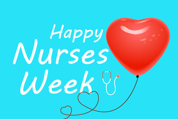 National Nurses Week is observed in United states form 6th to 12th May of each year, to mark the contributions that nurses make to society. Vector illustration
