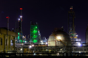 Fototapeta na wymiar night view of the industrial zone