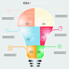 Infographic idea shape data vector Template Process concept Step for strategy and information education