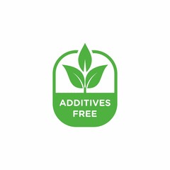 Additives free icon product vector image - obrazy, fototapety, plakaty