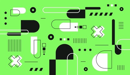 Light green color abstract geometric background vector design