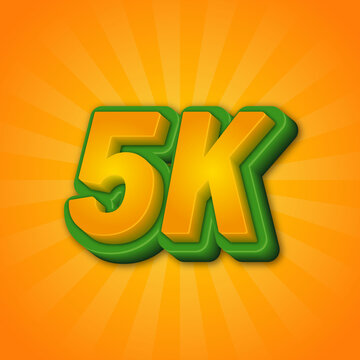 Thank you social media 5k followers and subscribers template