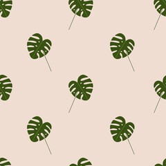 Vector flat hand drawn seamless pattern