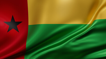 Obraz premium Guinea-Bissau national flag