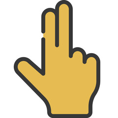 Two Fingers Up Icon