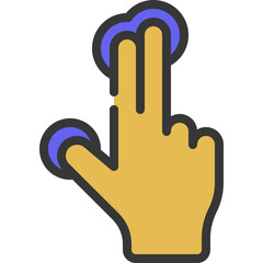 Two Finger And Thumb Tap Icon