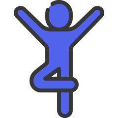 Open Arm Pose Person Icon