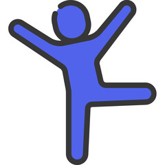 One Leg Open Arms Icon