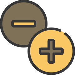 Fototapeta premium Plus And Minus Icon