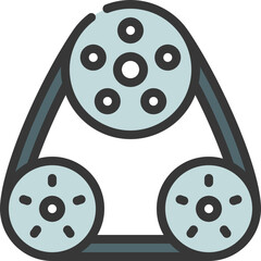 Three Cog Belt Icon