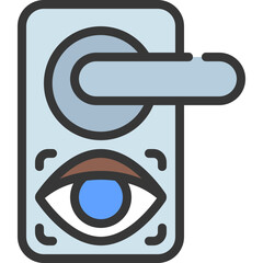 Retina Scan Door Handle Icon