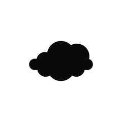 simple icon of clouds above the sky