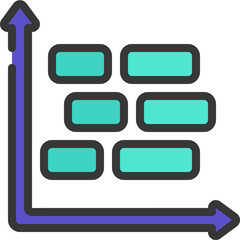 Floating Block Chart Icon