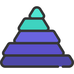 Offset Triangle Chart Icon