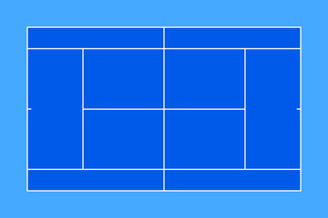 Blue tennis court, tactics board