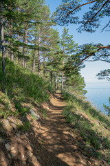 Great Baikal Trail. Popular route along lake Baikal shore from Listvyanka to Big Koty. © Иван Грабилин