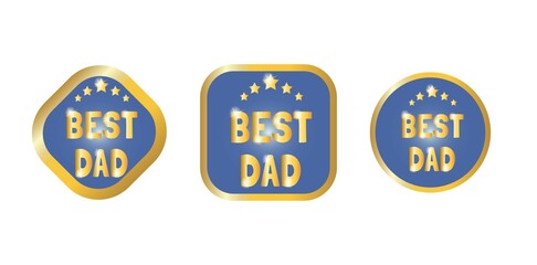 Collection three golden badges