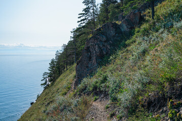 Great Baikal Trail. Popular route along lake Baikal shore from Listvyanka to Big Koty. © Иван Грабилин
