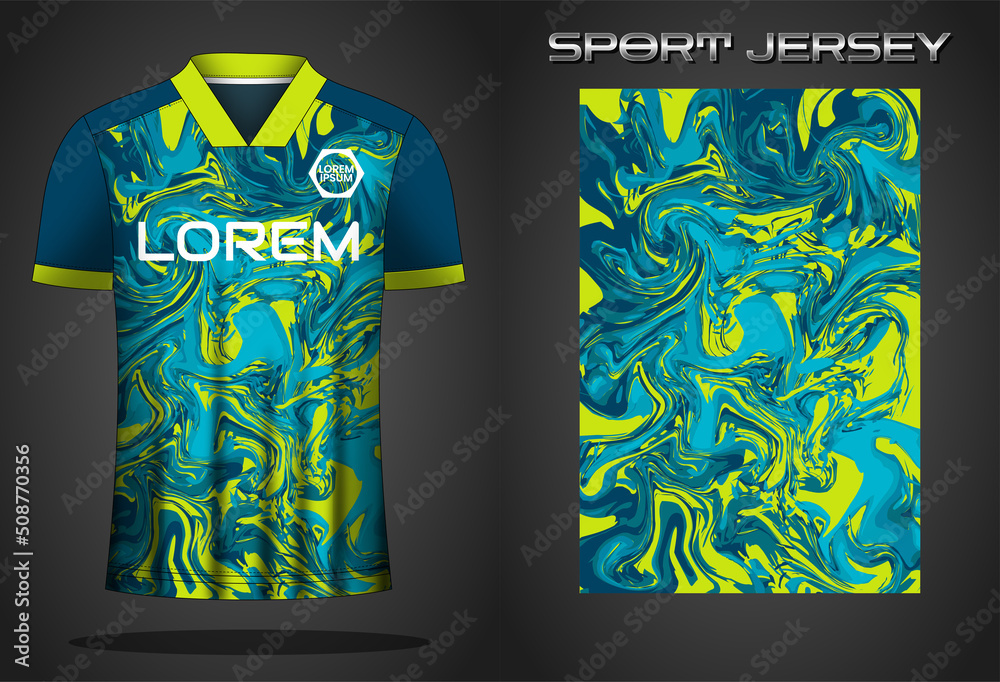 Wall mural Soccer sport shirt jersey design template