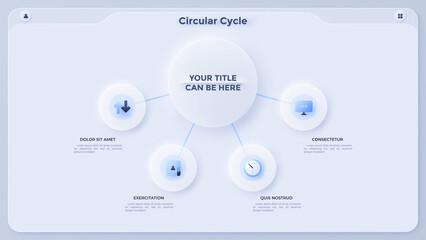 Naklejka premium Modern Infographic Vector Futuristic Template