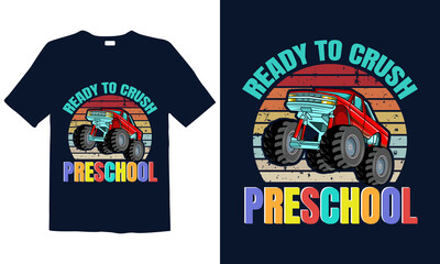 Back to school T shirt, Hello preschool, Kindergarten. Best for fashion graphics, t-shirt prints, posters, stickers, decor elements, t-shirts, and prints.