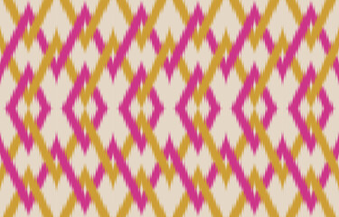 Fabric ethnic tribal pattern art. Ethnic ikat seamless pattern. American and Mexican style. Design for background, wallpaper, illustration, fabric, clothing, carpet, textile, batik, embroidery.