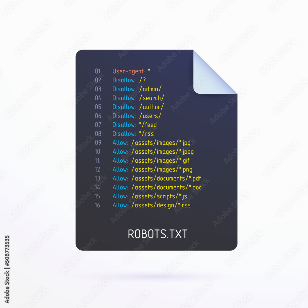 Aufkleber robots.txt vector icon. valid for http, https, and ftp protocols. the robots txt file gives recommen
