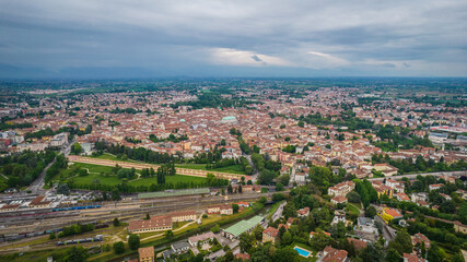 Aerial View of Vicenza, Veneto, Italy, Europe, World Heritage Site