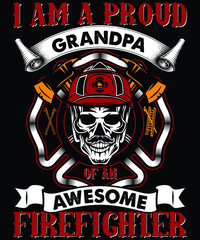 Firefighter t shirt design vector, firefighter vector, vector art, firefighter typography vector