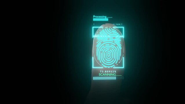 Fingerprint scan provides security access with biometrics identification.