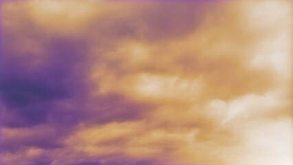 Vanilla yellow and pink sunrise clouds beautiful bg - abstract 3D rendering