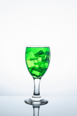 Fresh green nectar on food and drink concept.