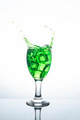 Fresh green nectar on food and drink concept.