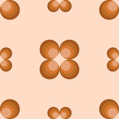 Retro seventies pattern. Pattern with geometric shapes. Vector pattern in the style of the 70s.