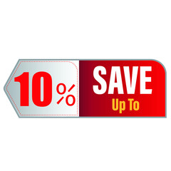 Up To 10 Percentage off discount promotion TAG.