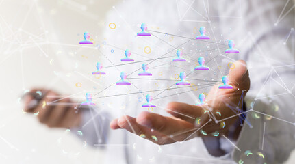 conference team work connection digital concept