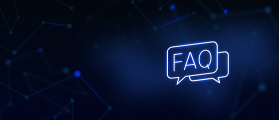 Frequently Asked Questions, Question and Answer icon, Contact us, FAQ page, background cover page