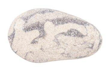 Top view of single gray pebble
