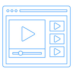 Youtube Browser Vector icon which is suitable for commercial work

