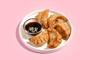 deep-fried gyoza with seafood or vegetables
