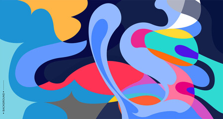 Colorful abstract liquid and fluid background for banner