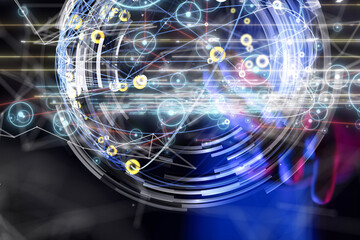 conference Digital Network and data concept 3d