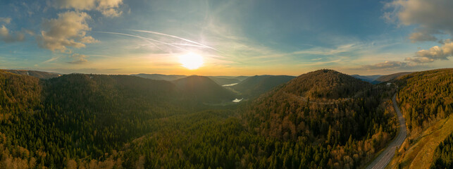 Sunset in the vosges, France