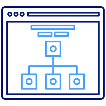 Hierarchy webpage Vector icon which is suitable for commercial work

