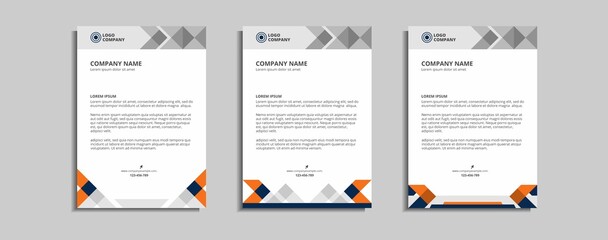 modern corporate letterhead template design