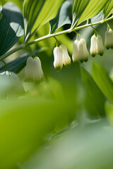 lily of the valley convallaria white flowers green leaves