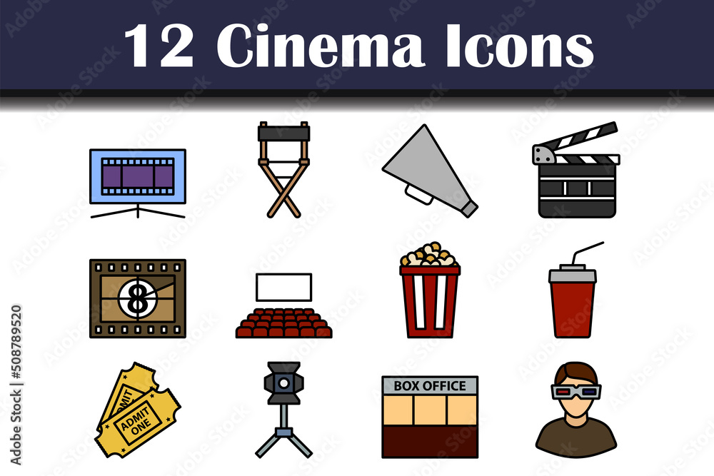 Canvas Prints Cinema Icon Set